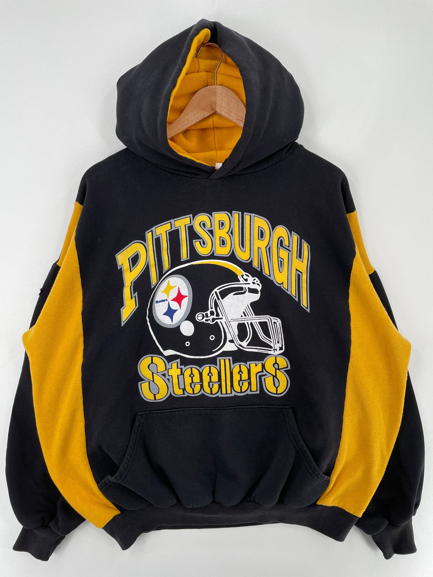 90’s PITTSBURGH STEELERS Made in USA Size XL Vintage Hoodie NFL Sweat-Shirt / F5773S