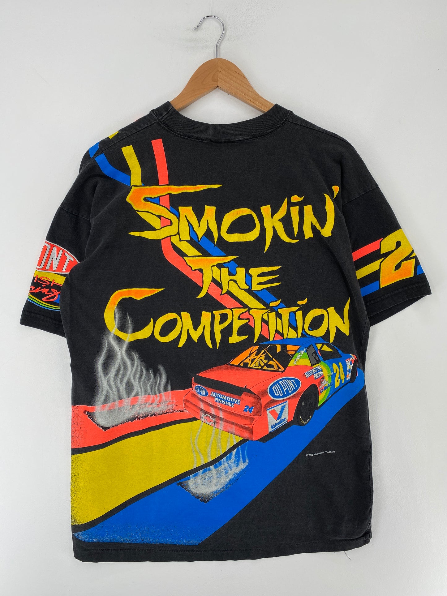 1995 NASCAR JEFF GORDON Made in USA Size L Vintage Racing T-Shirt / E8740T