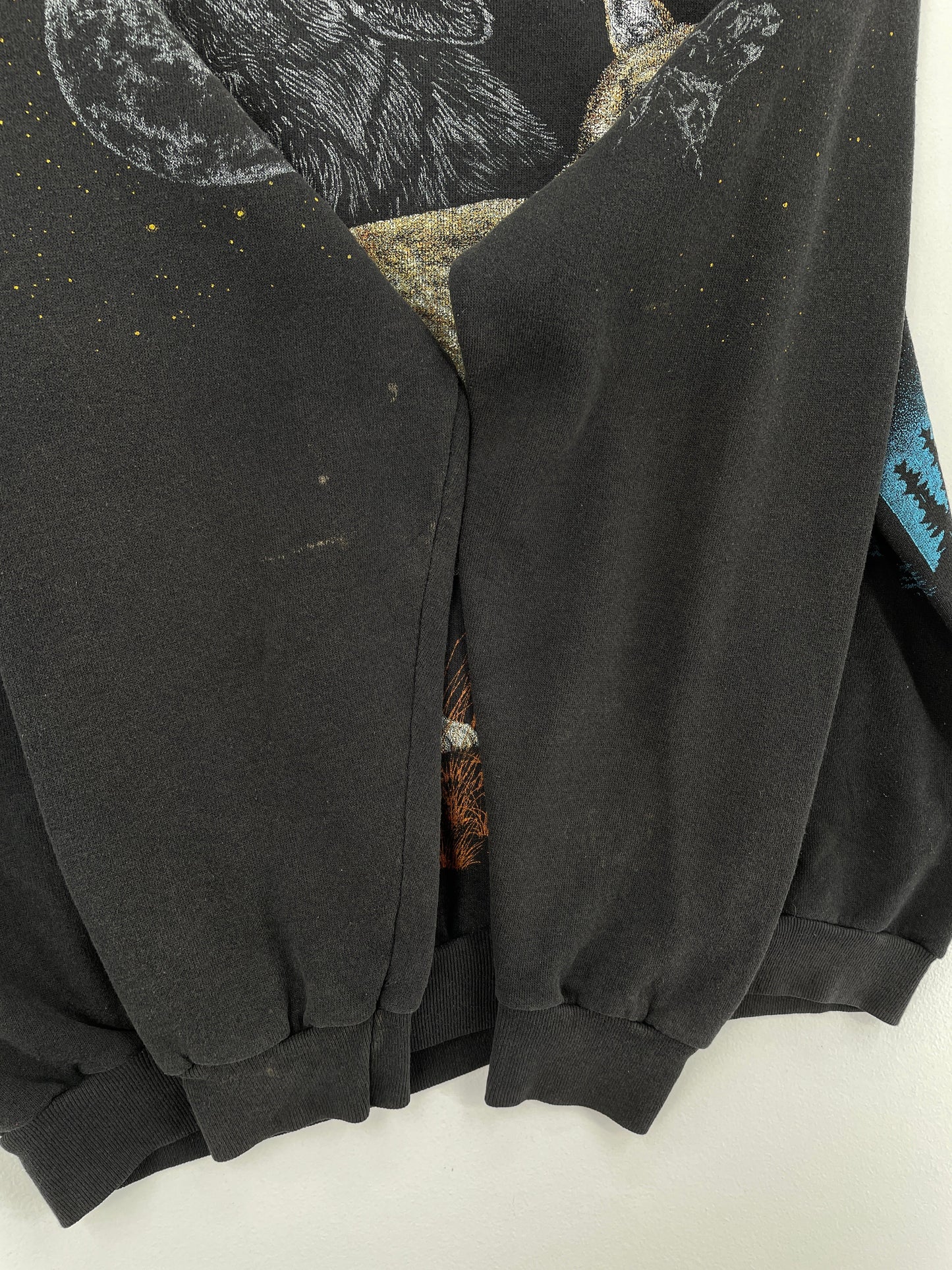 90's WOLF Made in USA Size L Vintage Animal Sweat-Shirt / F2595S