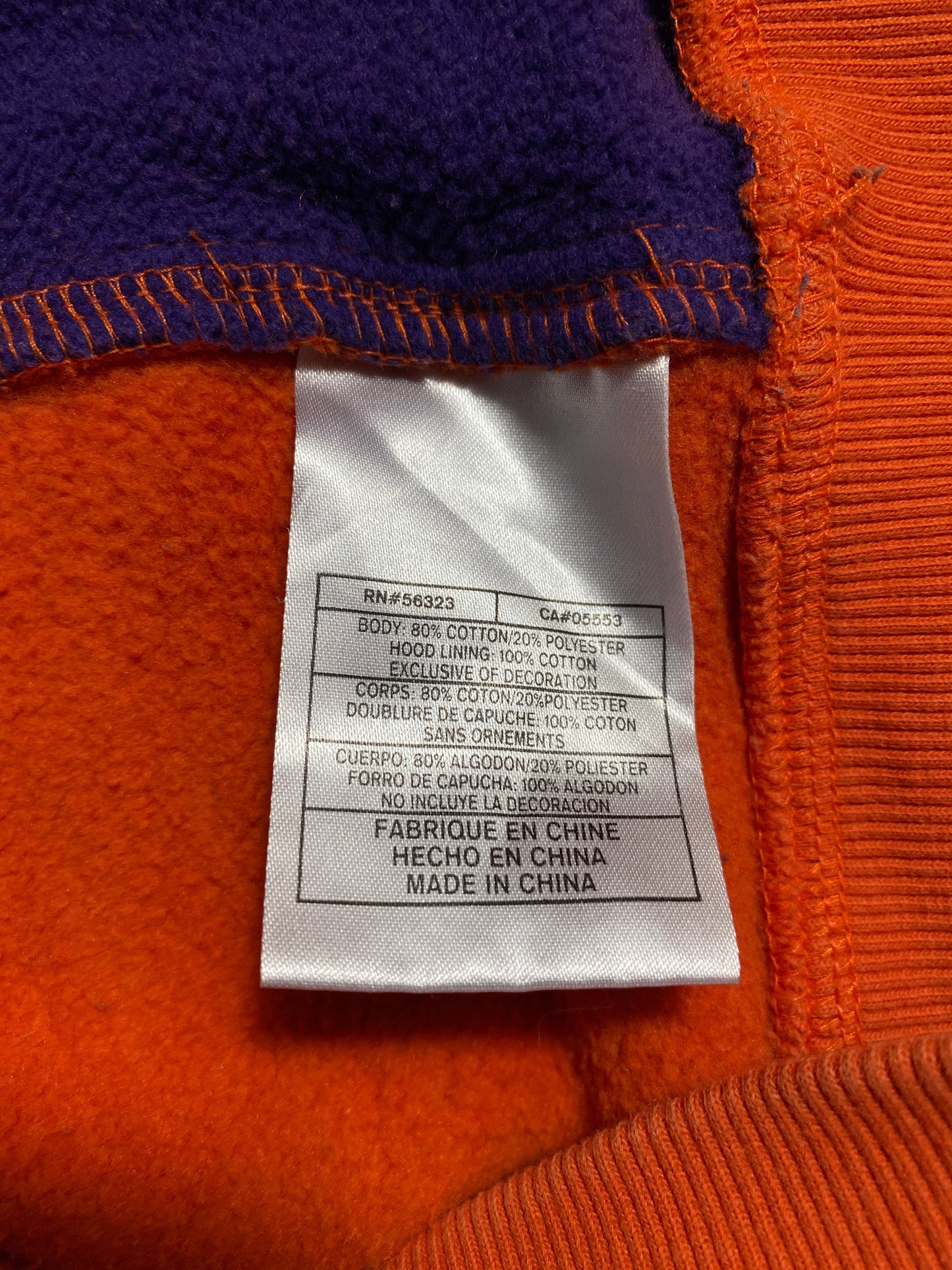 00' NIKE x SOUTH CAROLINA CLEMSON Size L Vintage College Hoodie Sweat-Shirt / G3491S