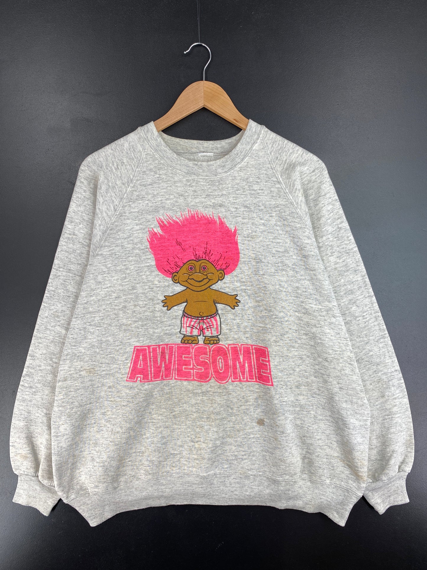80’s TROLL (No tag) Approx. Size L/XL Vintage Sweat-shirt / F1717S