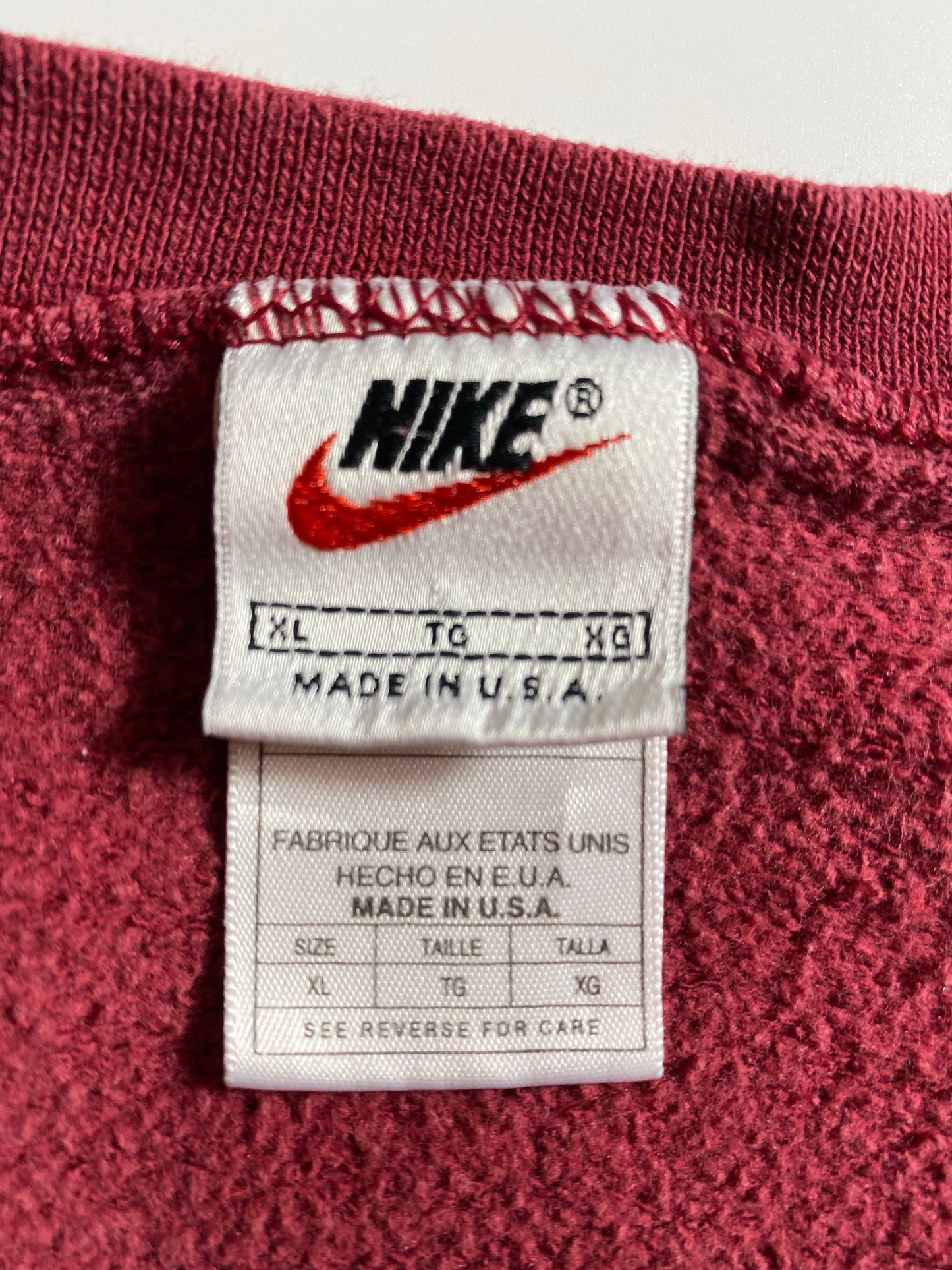90's NIKE MINI SWOOSH Made in USA Size XL Vintage Sweat-Shirt / G698S