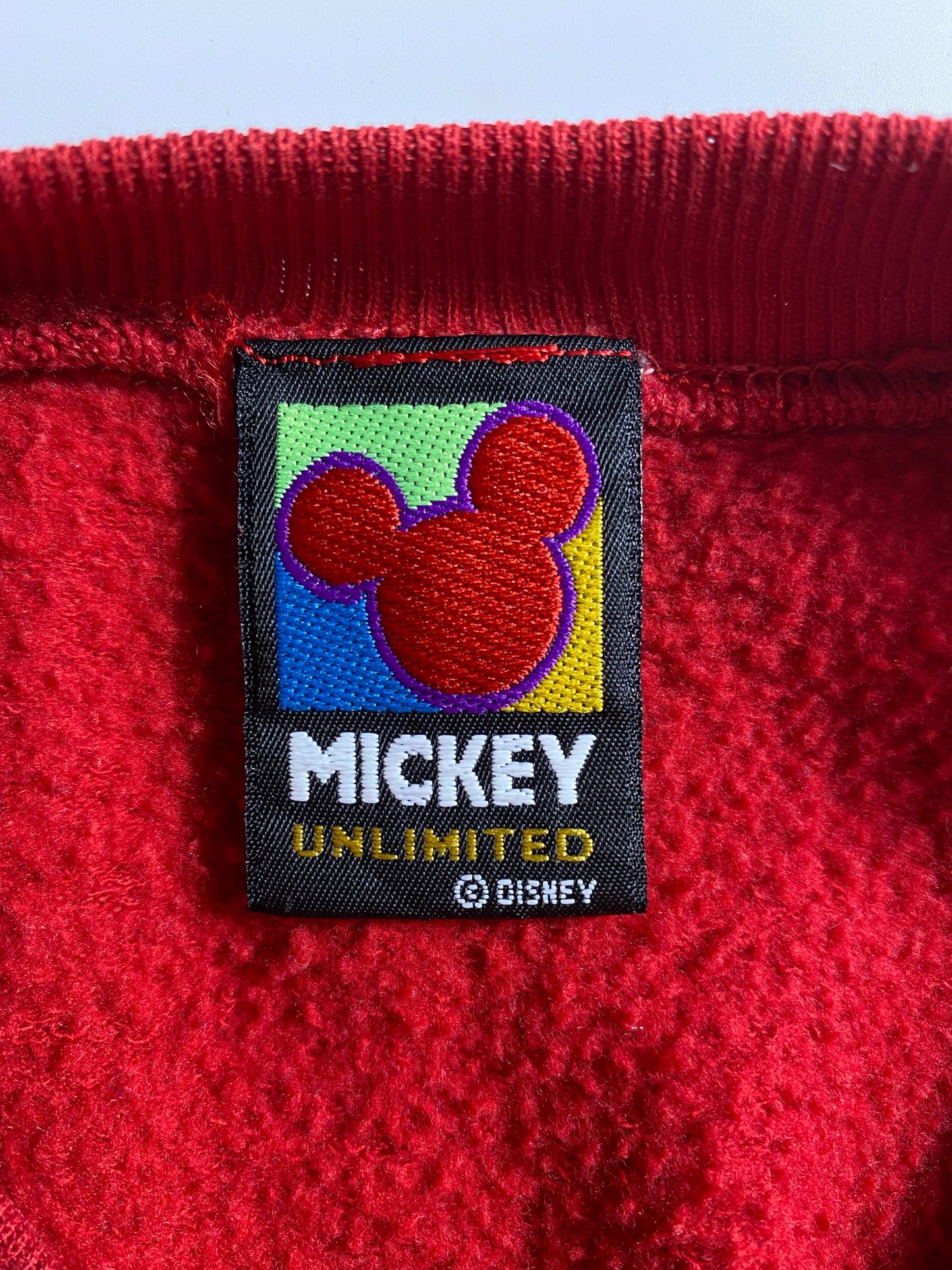 90’s DISNEY MICKEY Size No Tag (Approx.M) Vintage Sweat-shirt / G4256S