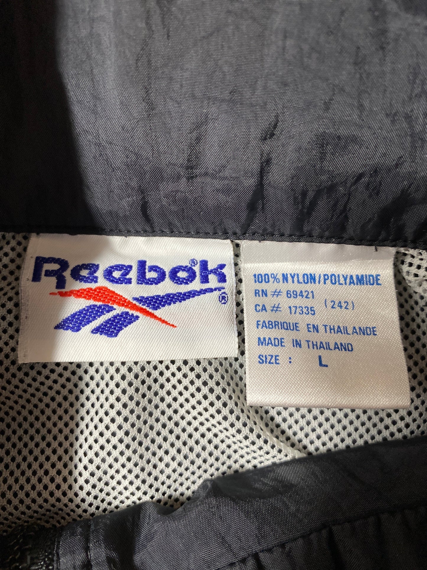 90’s REEBOK Size L Zip-up Nylon Jacket  / F6502N