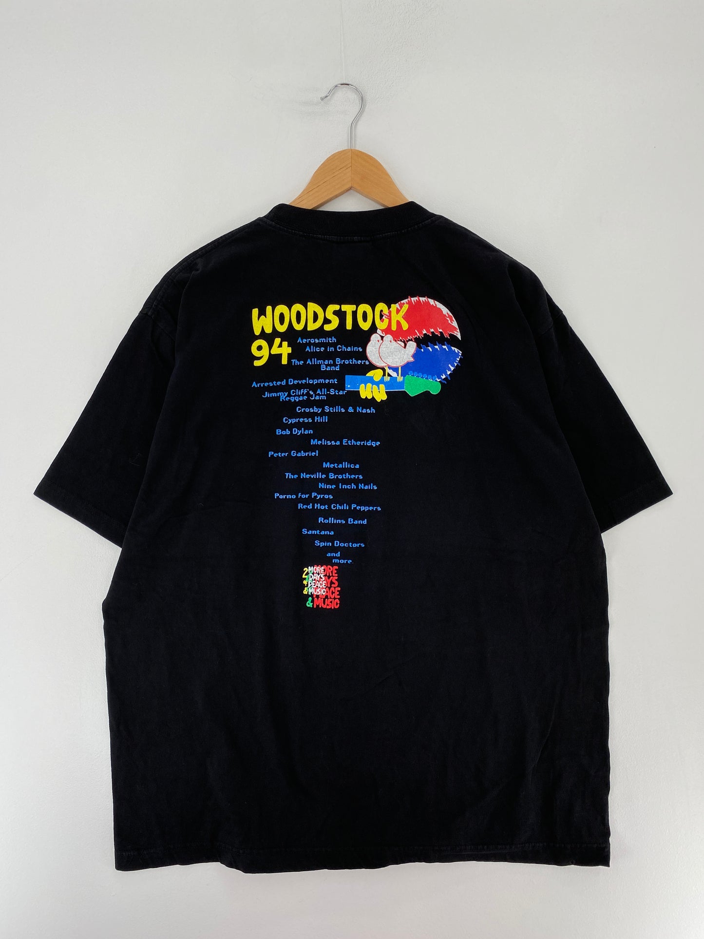 1994 WOODSTOCK x PEPSI Size XL Vintage Music T-Shirt / E7251T