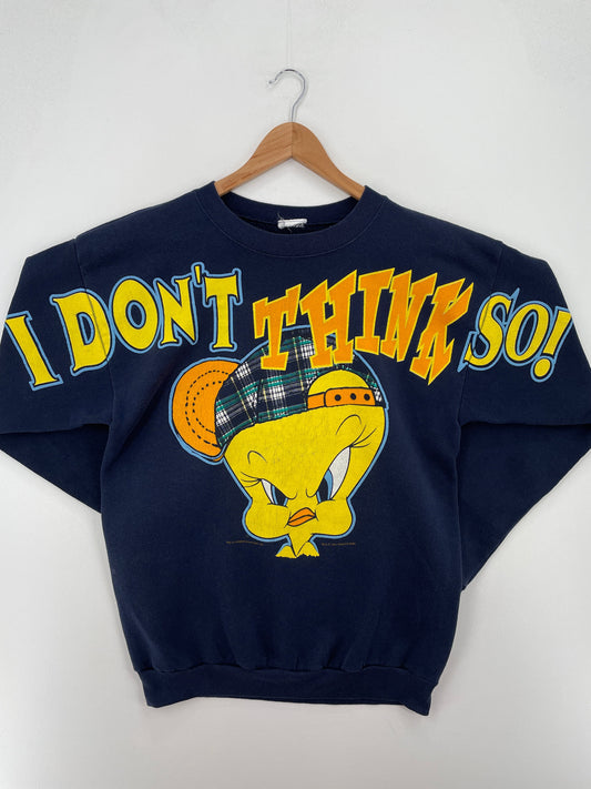 1994 LOONEY TUNES TWEETY Size Approx.L Vintage Sweat-shirt / F7737S