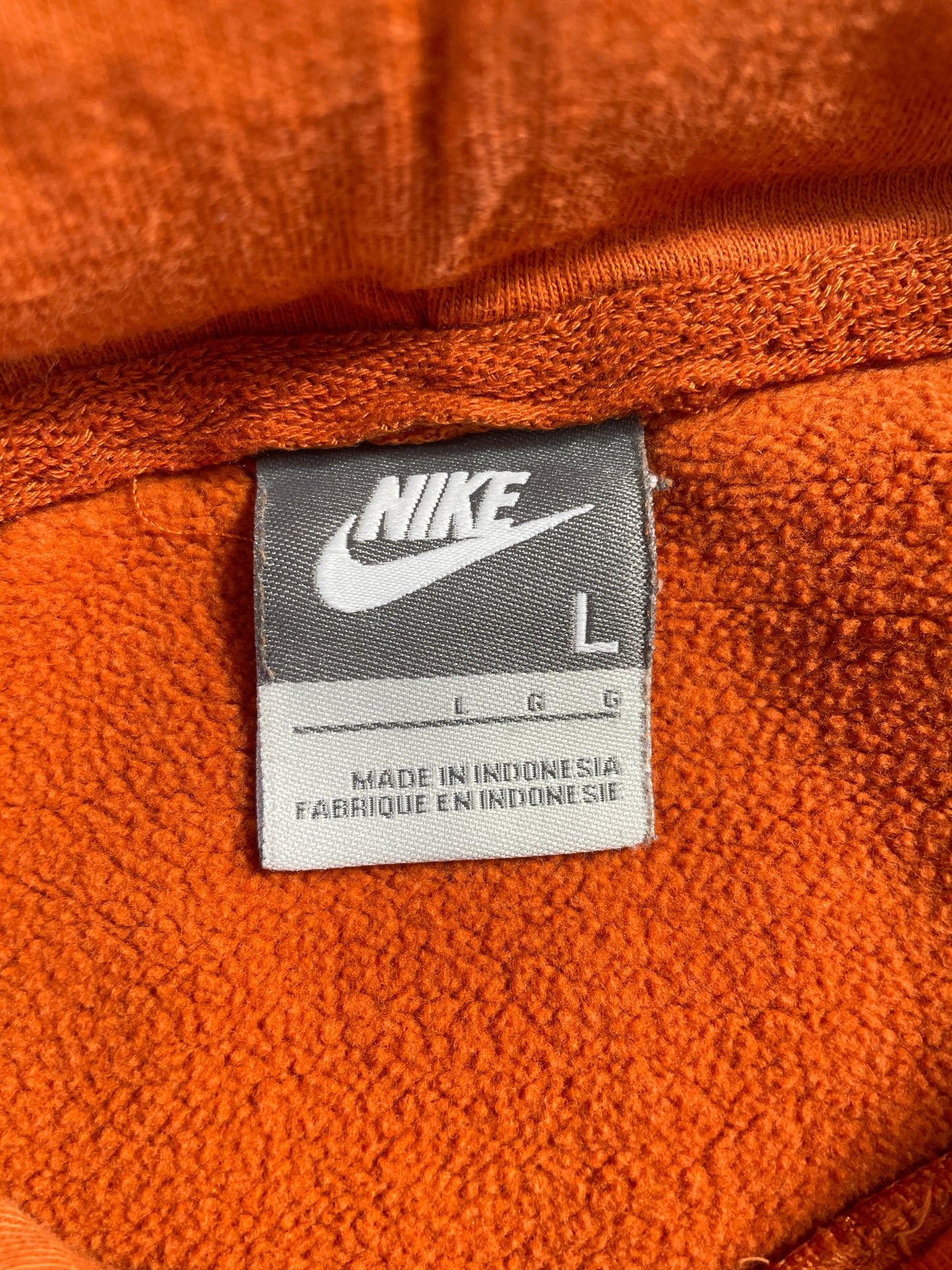 00' NIKE MINI SWOOSH Size L Vintage Hoodie Sweat-Shirt / F497S