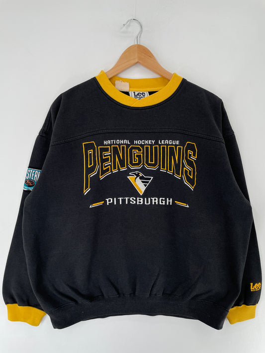 00' PITTSBURGH PENGUINS Size L Vintage NHL Sweat-Shirt / F865S