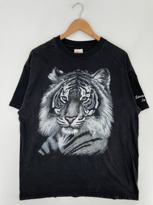 90’s WHITE TIGER LAS VEGAS Size XL Vintage Animal T-Shirt / F2957T