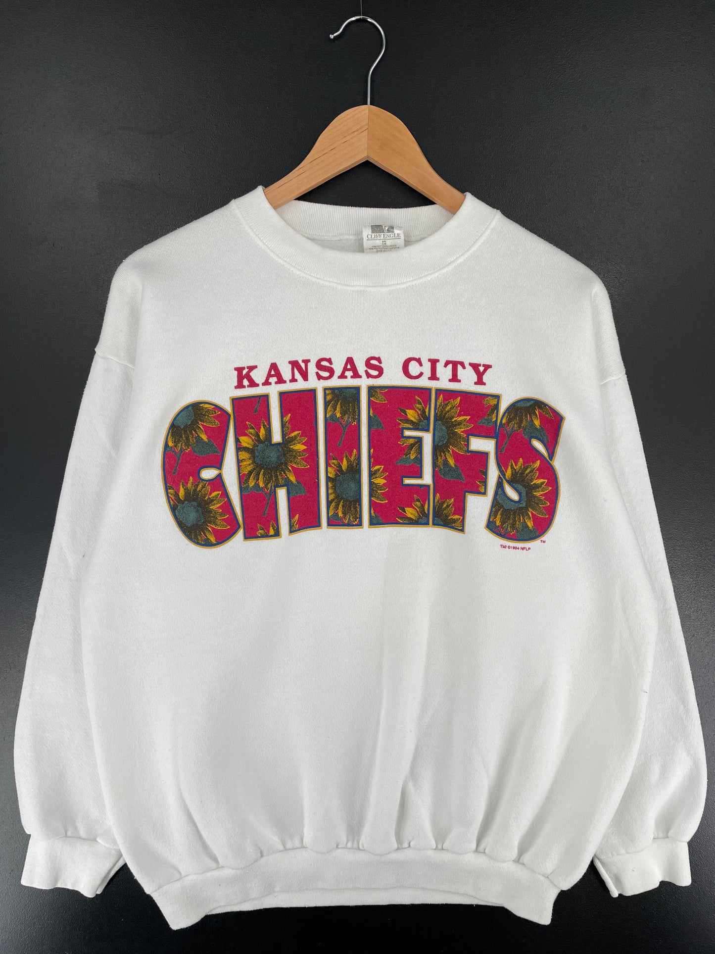 1994 KANSAS CITY CHIEFS Made in USA Size S-M Vintage NFL Sweat-Shirt / E7313S