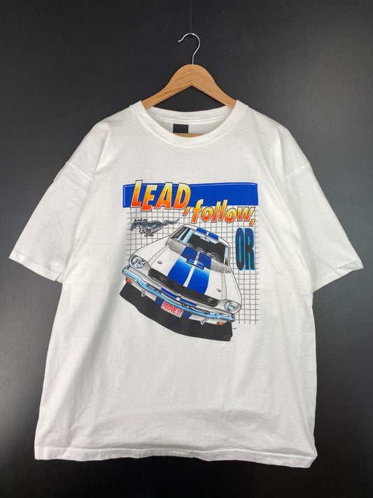 .1993 FORD MUSTANG Made in USA Size XXL Vintage Racing T-shirt / F177T