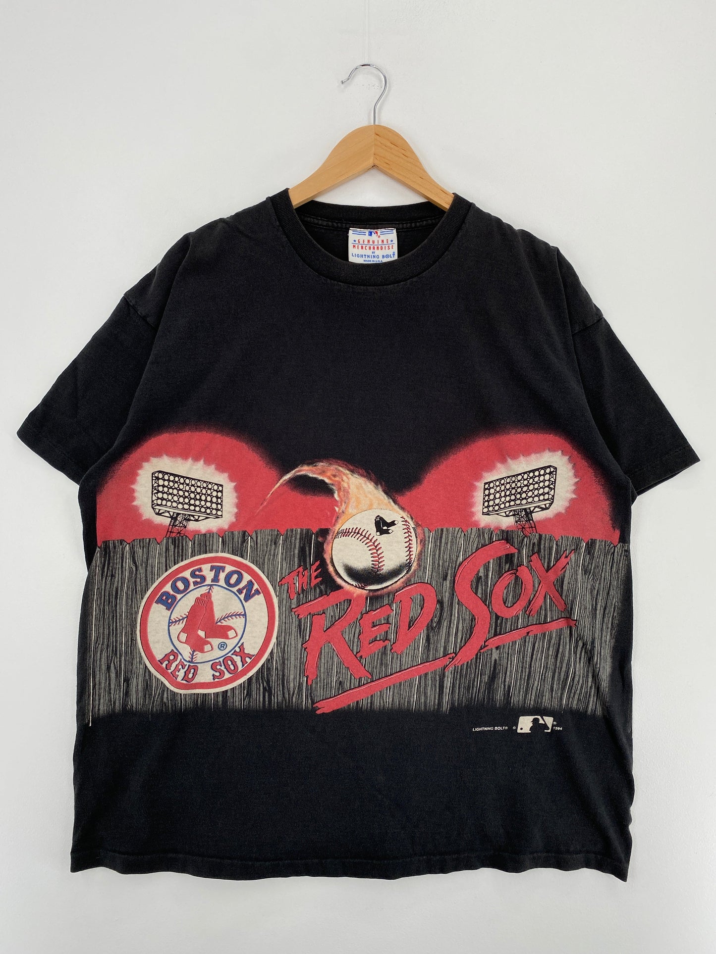 1994 BOSTON RED SOX Made in USA Size XL Vintage MLB T-Shirt / F805T