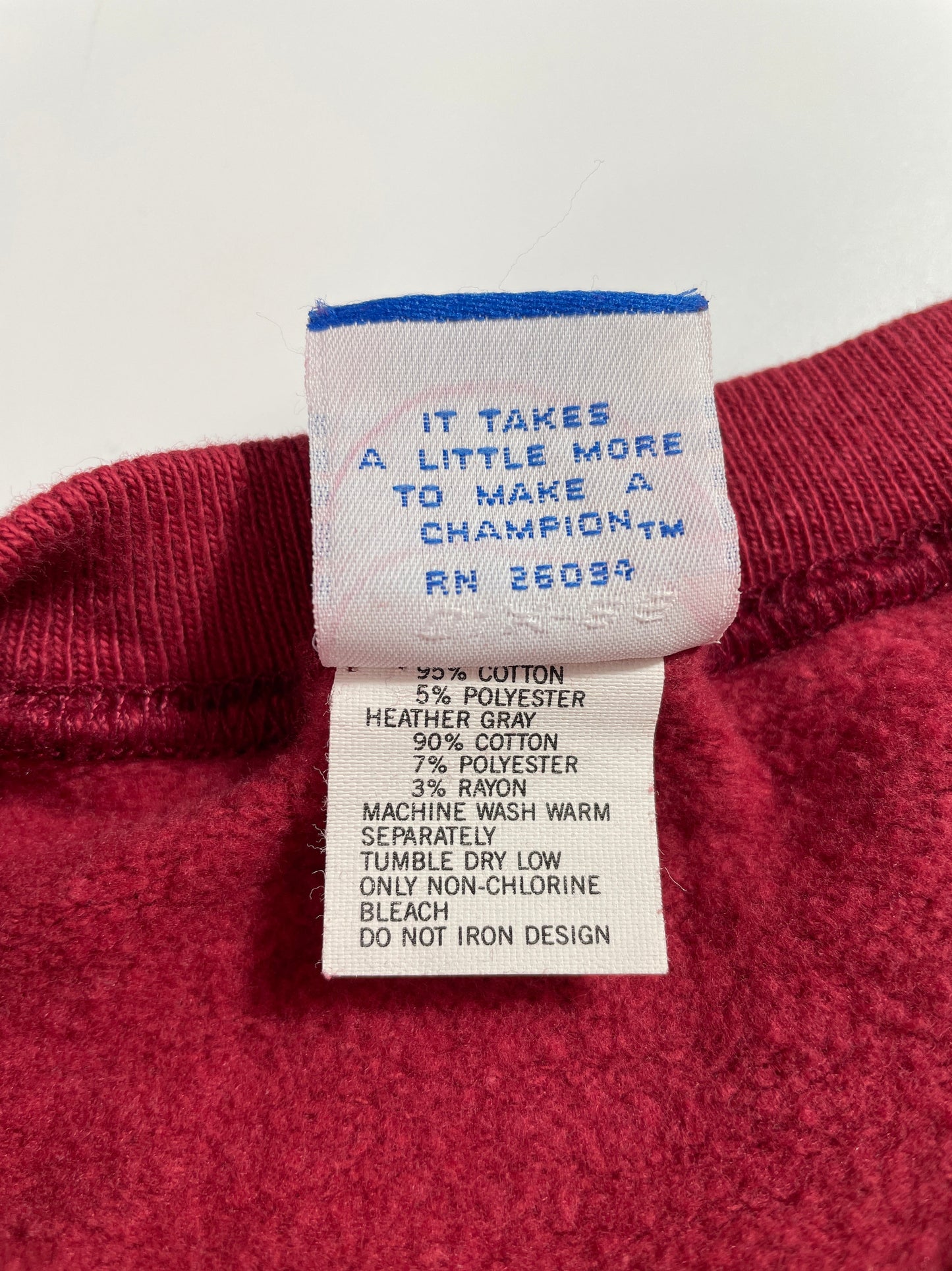 .CHAMPION x WASHINGTON REDSKINS Made in USA Size L Vintage Sweat-shirt / F5039S