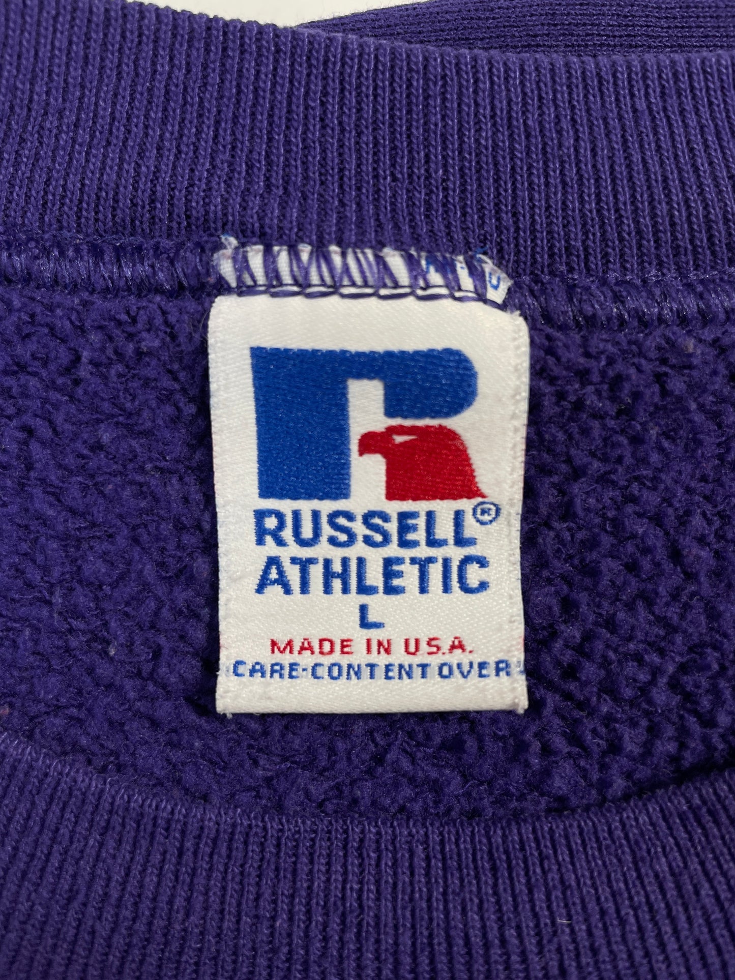 90's RUSSELL x KANSAS STATE Made in USA Size L Vintage College Sweat-Shirt / G4282S