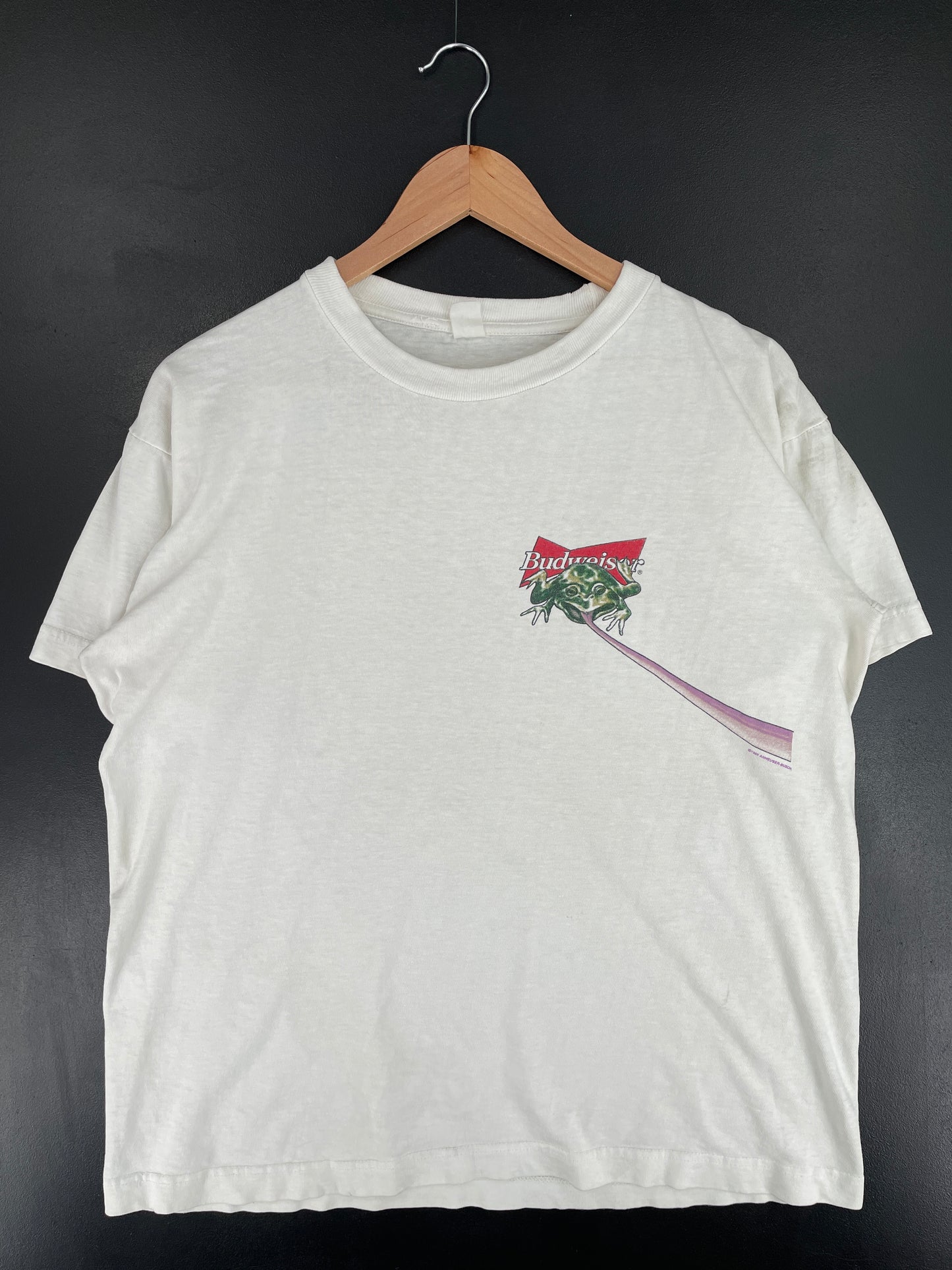 1995 BUDWEISER Size No Tag (Approx.L) Vintage T-Shirt / E8116T