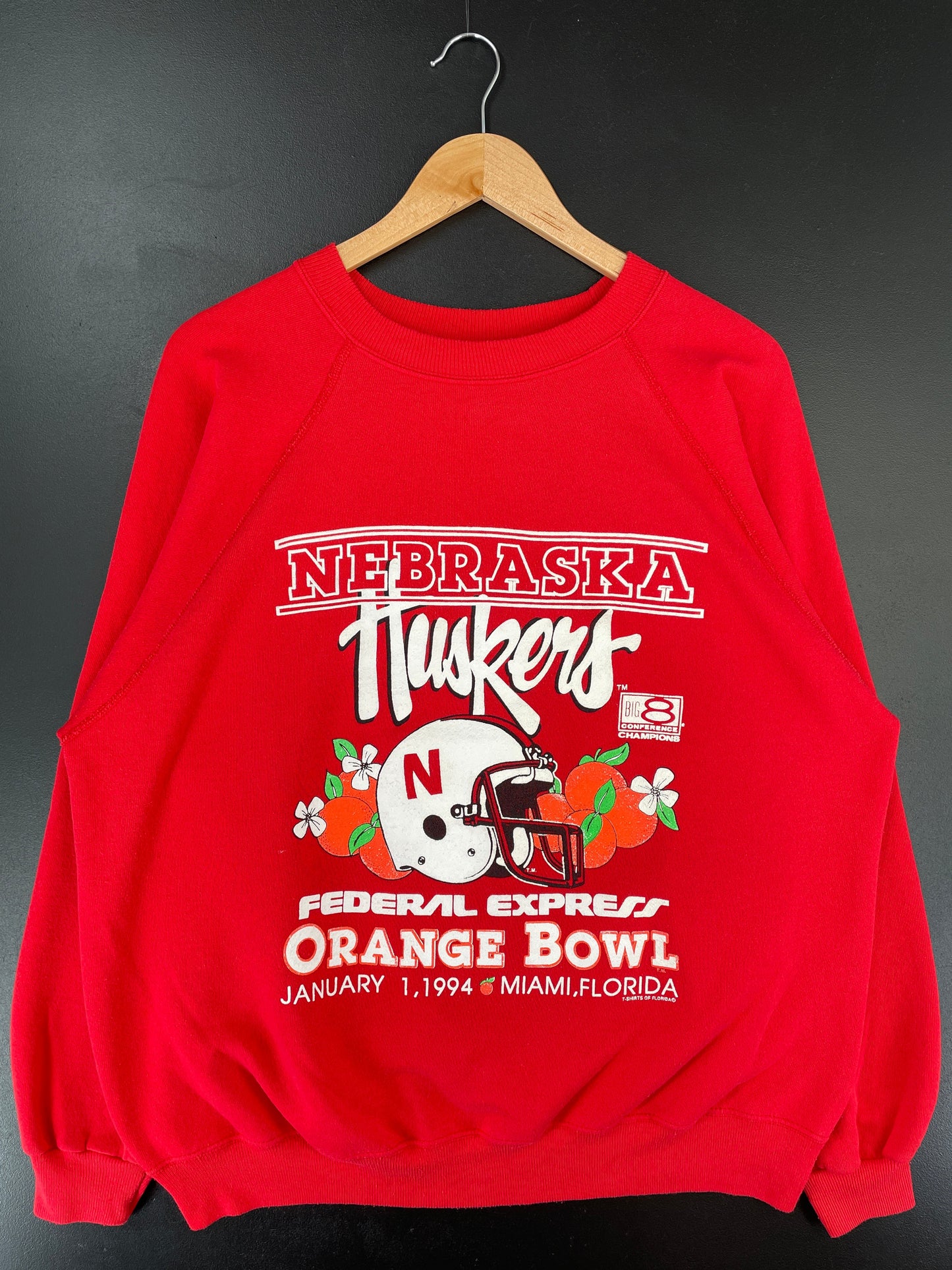 90's NEBRASKA HUSKERS Made in USA Size XL Vintage College Sweat-Shirt / F3564S