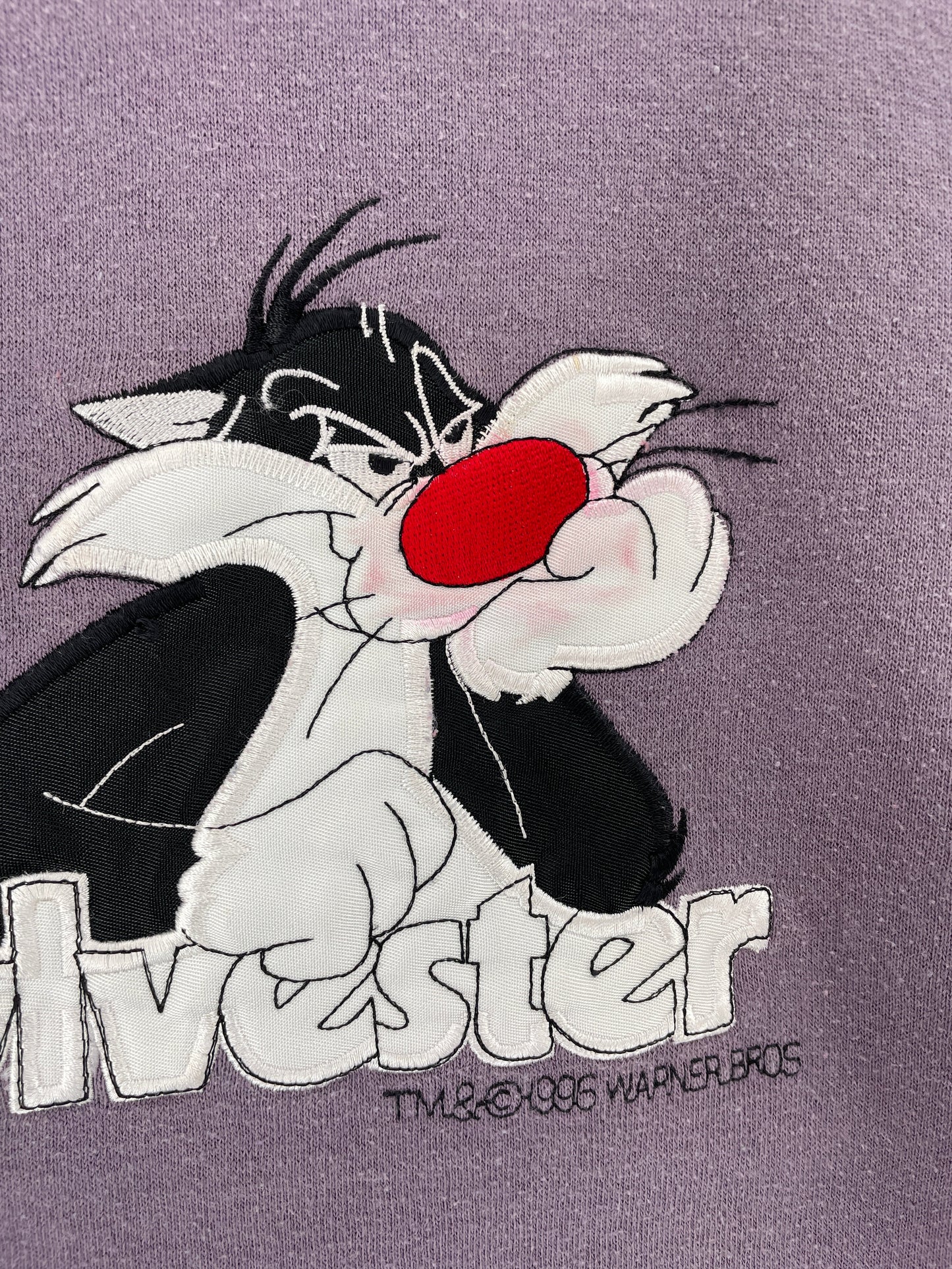 1996 LOONEY TUNES SYLVESTER Size L Vintage Sweat-shirt / F6789S