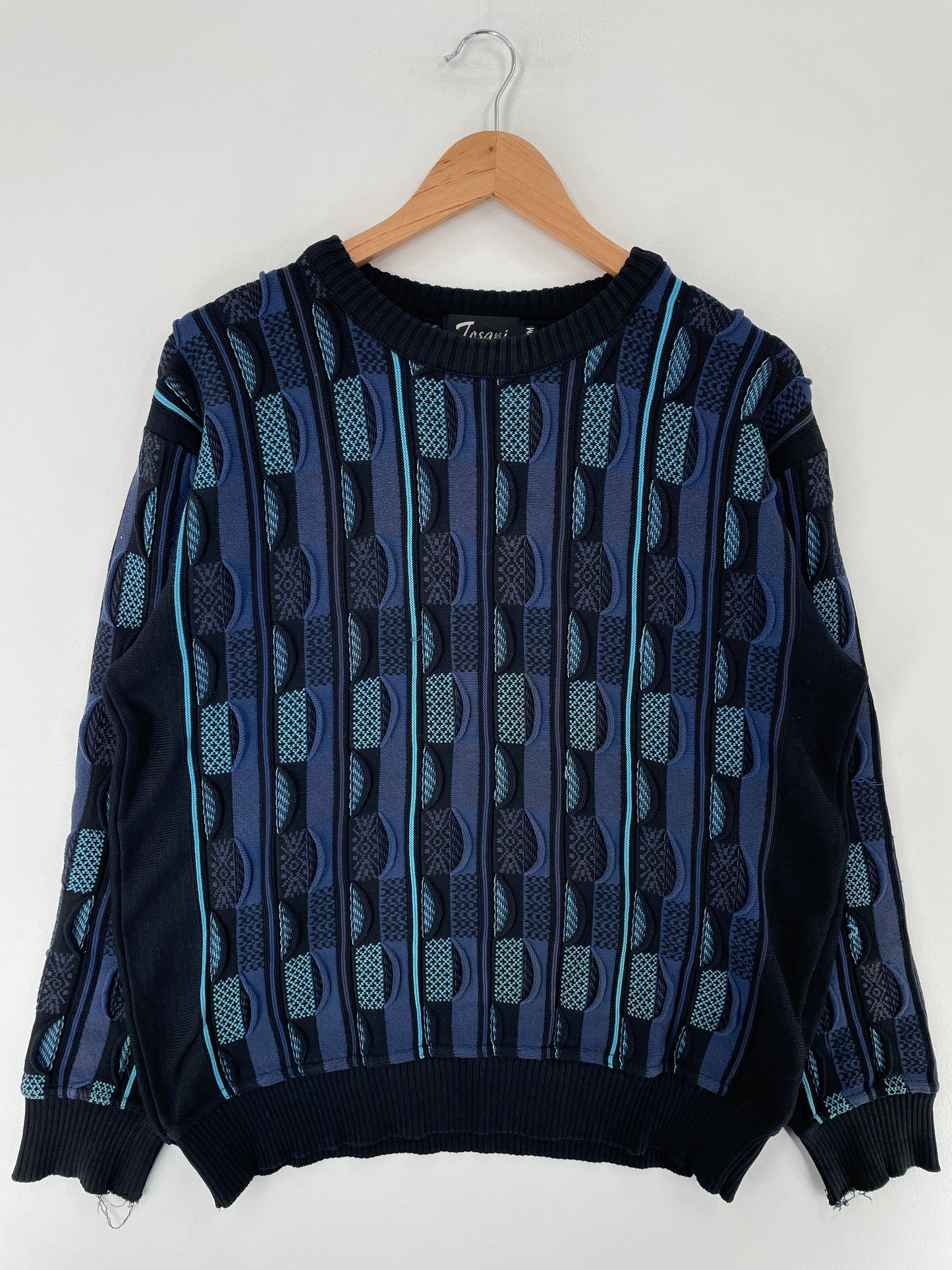Vintage 3D COOGI-Style Size M Cotton Knit Sweater / F5880K