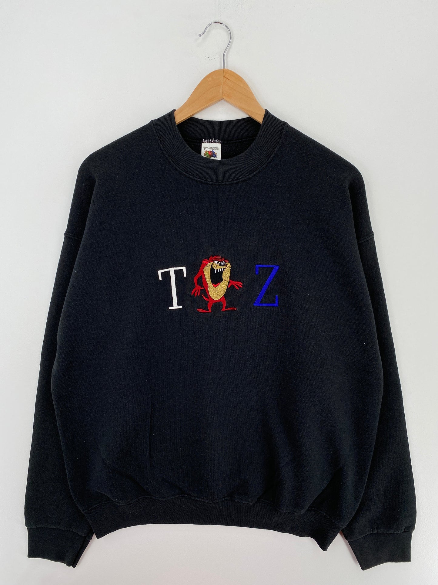 90's LOONEY TUNES TAZ Made in USA Size XL Vintage Sweat-shirt / F927S