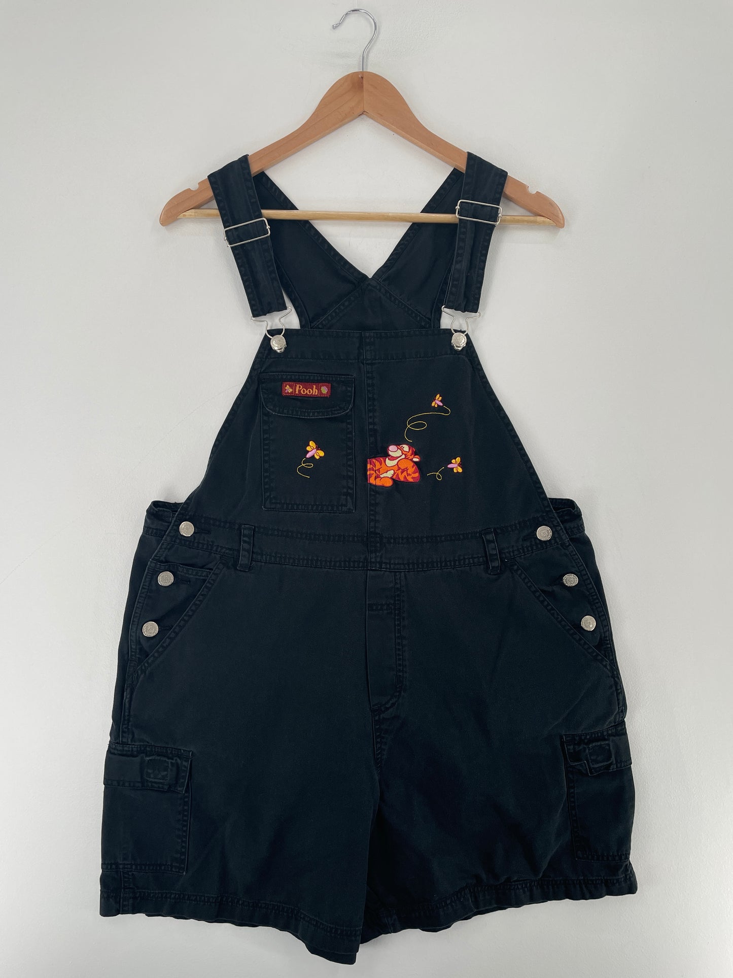 00' DISNEY TIGGER Size Ladies.14-16W(L-XL) Vintage Denim Overall / E7881P