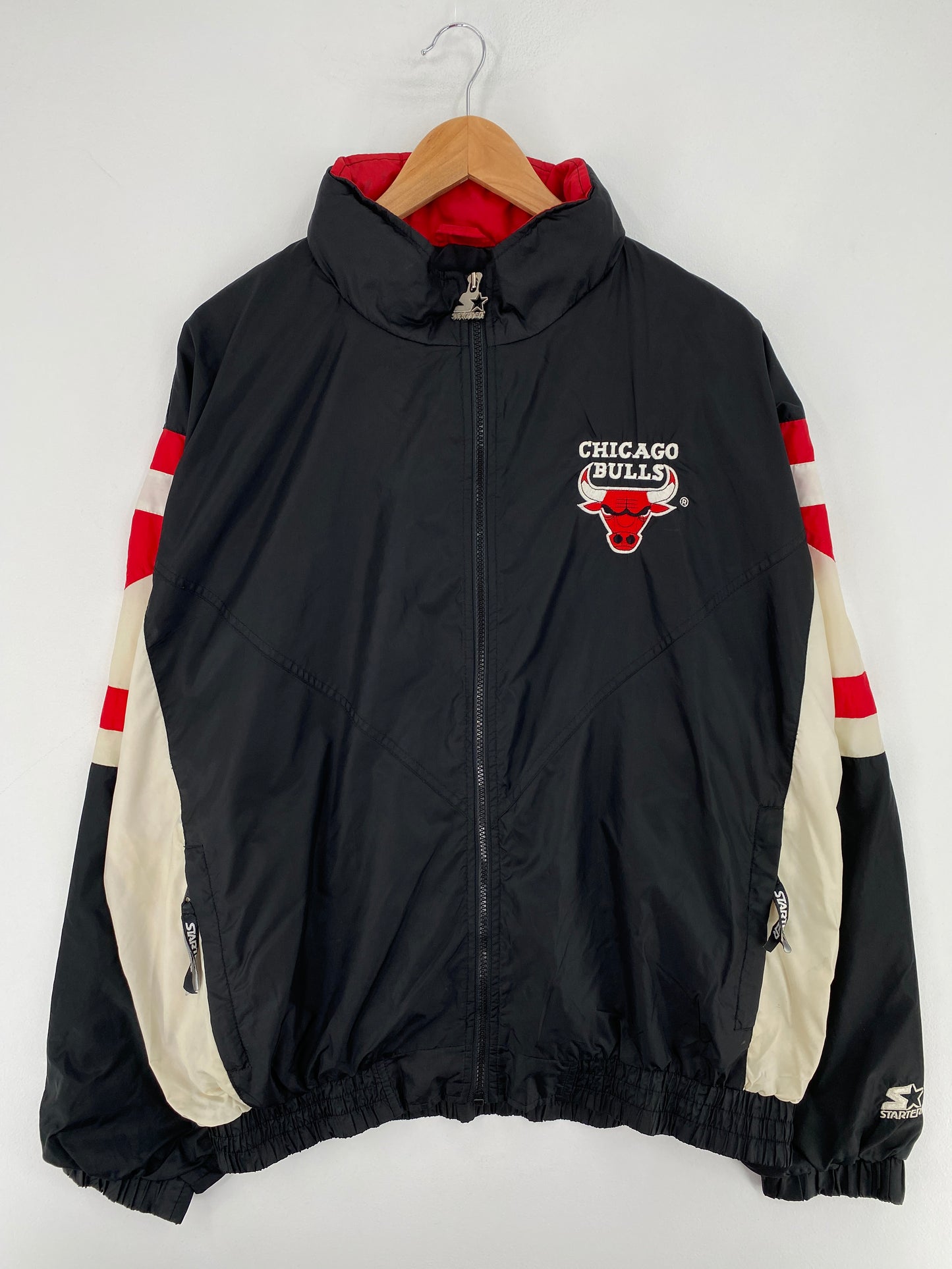 90’s STARTER X CHICAGO BULLS Size XL Vintage NBA Nylon Jacket / E9051N