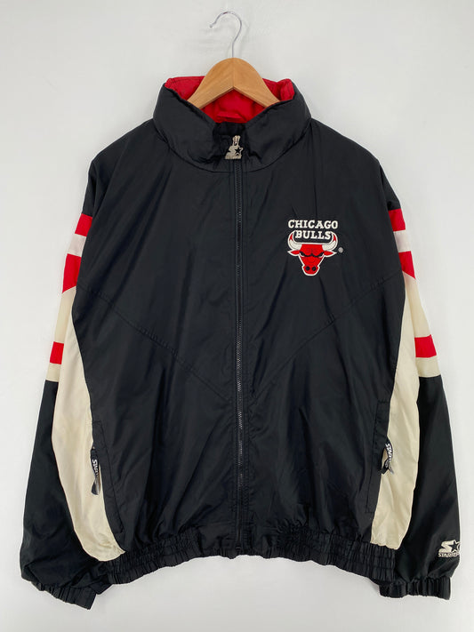 90’s STARTER X CHICAGO BULLS Size XL Vintage NBA Nylon Jacket / E9051N