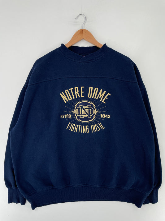 00' NOTRE DAME Size XL Vintage College Sweat-Shirt / E8030S