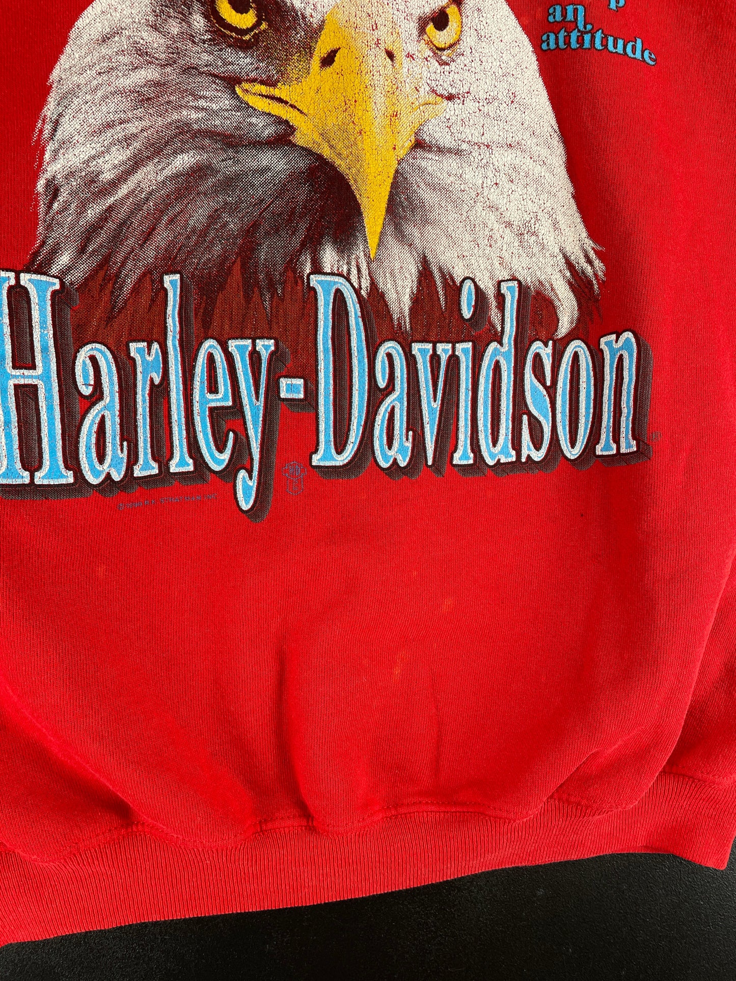 1990 HARLEY DAVIDSON Size Approx.L Vintage Sweat-Shirt / E9890S