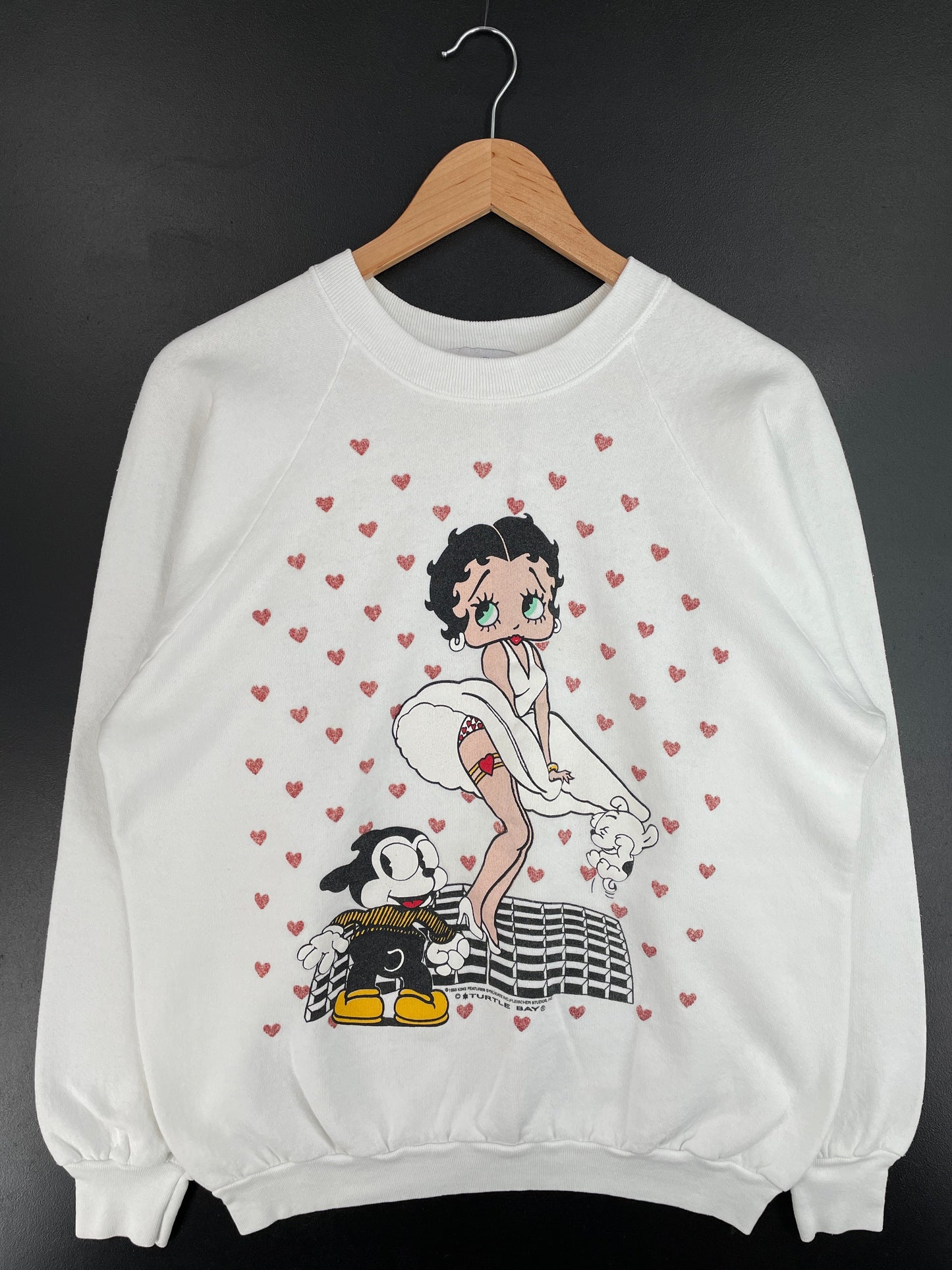 1993 BETTY BOOP Made in USA Size L Vintage Sweat-shirt / F3562S