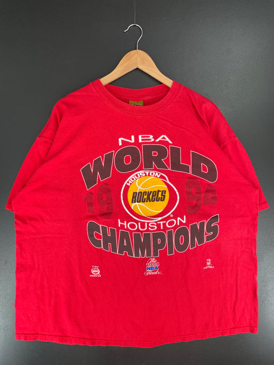 1994 HOUSTON ROCKETS Made in USA Size XL Vintage NBA T-shirt / E7139T