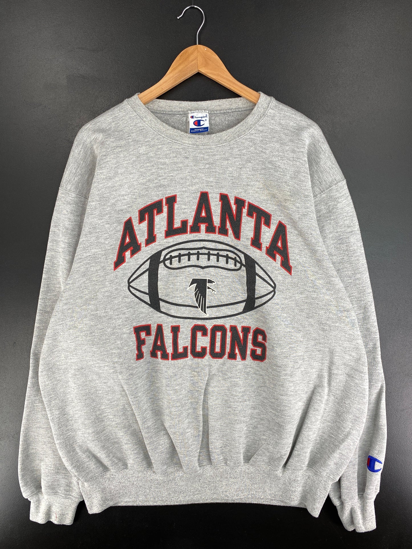 .90's CHAMPION X ATLANTA FALCONS Size No Tag (Approx.XL) Vintage NFL Sweat-Shirt / F6047S