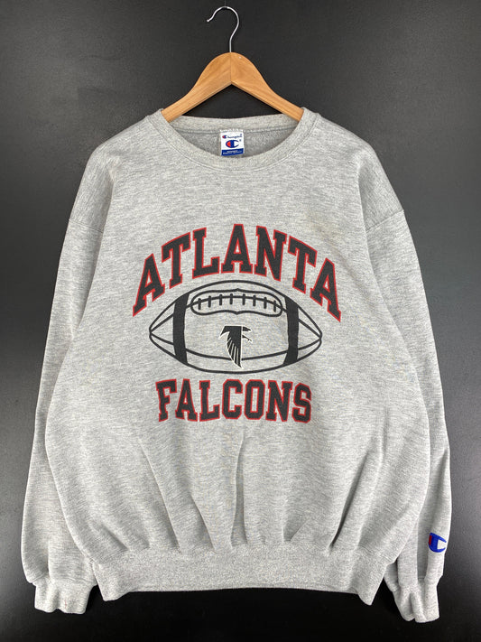 .90's CHAMPION X ATLANTA FALCONS Size No Tag (Approx.XL) Vintage NFL Sweat-Shirt / F6047S