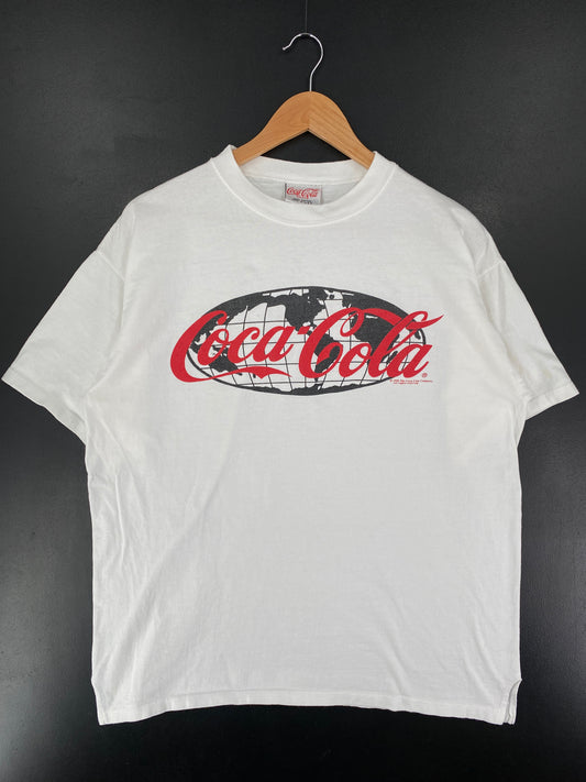 1990 COCA COLA Made in USA Size L Vintage T-Shirt / E8304T