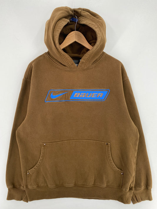 00' NIKE  BAUER Size L Vintage Hoodie Sweat-Shirt / E9375S