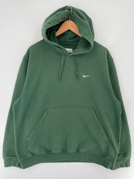 00’ NIKE MINI SWOOSH Size L Hoodie Sweat-Shirt / E7572S