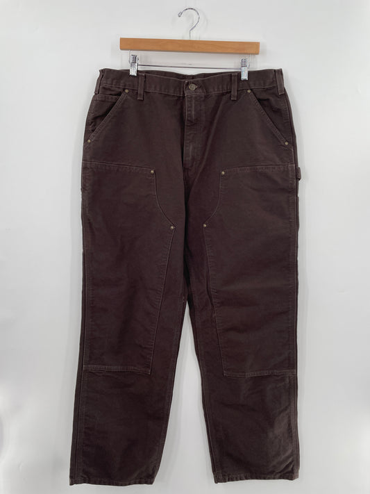 Vintage CARHARTT Size W38xL31 Double Knee Duck Pants / F838P