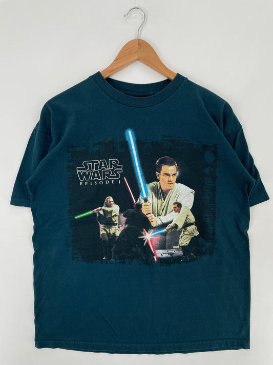 90’s STAR WARS EPISODE I Made in USA Size L Vintage T-Shirt / F436T