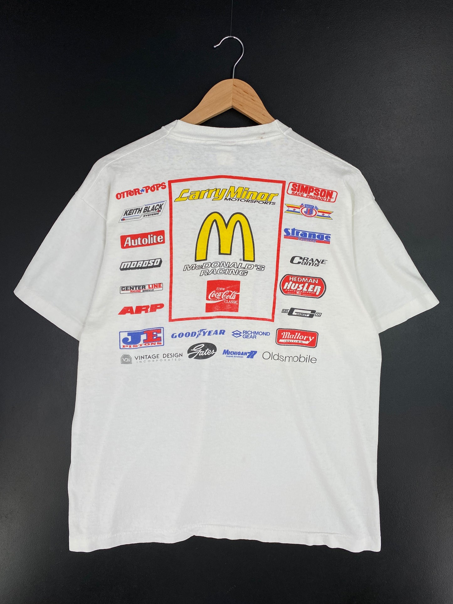 .90’s MCDONALD'S x ED MCCULLOCH Made in USA Size XL Vintage Racing T-Shirt / E9132T