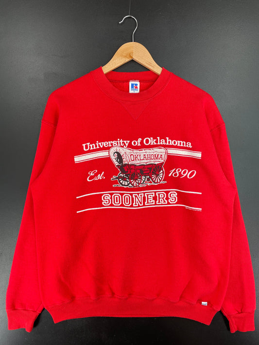 1988 RUSSELL x UNIVERSITY OF OKLAHOMA SOONERS Size XL Vintage College Sweat Shirt / F5218S