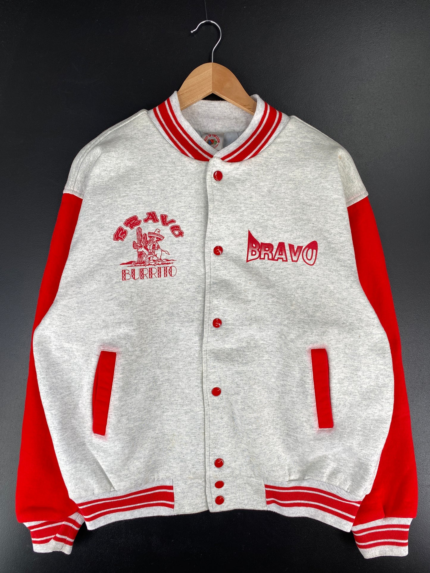 .90’s BRAVO BURRITO Size XL Vintage Sweat Jacket / E7650S