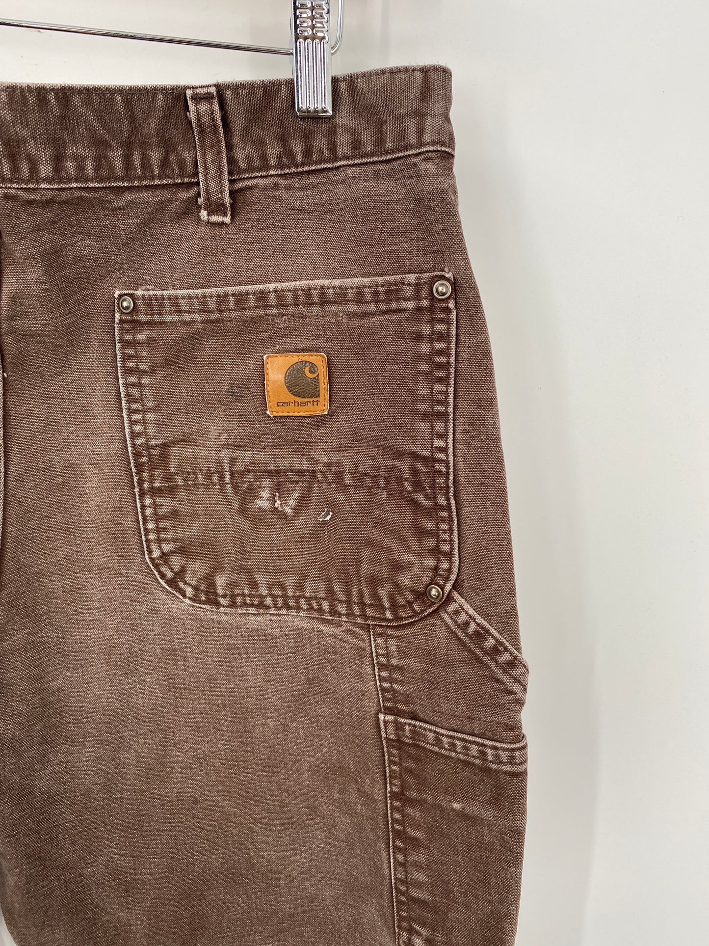 Vintage CARHARTT Size W34xL29 Double Knee Duck Pants / E9920P