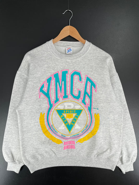 1989 YMCA Made in USA Size L Vintage College Sweat-Shirt / E6885S