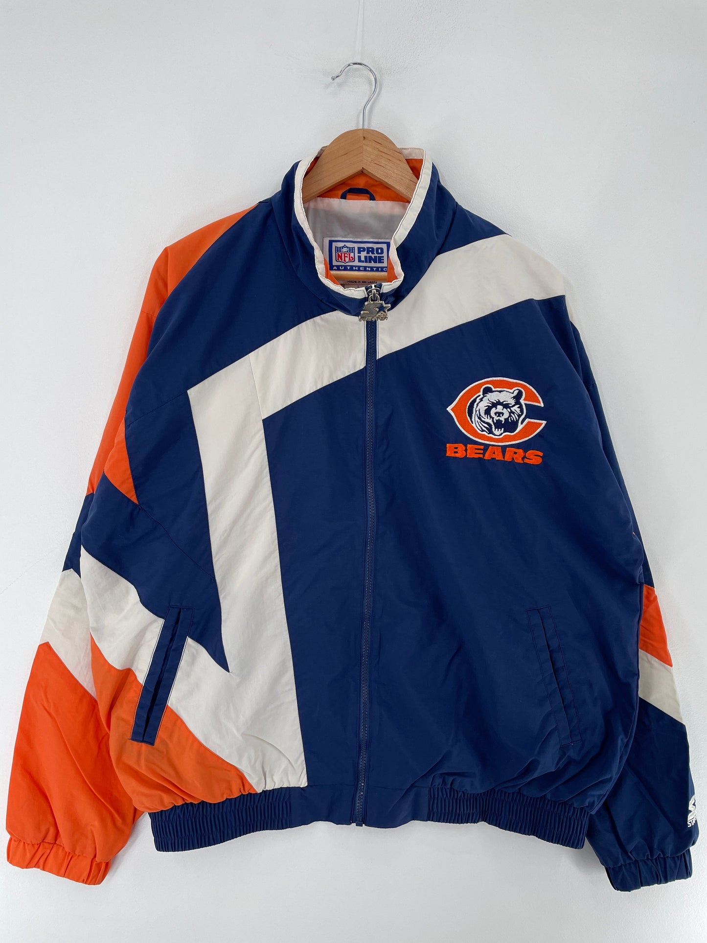 90’s STARTER x CHICAGO BEARS Size L Vintage NFL Nylon Jacket / F4540N