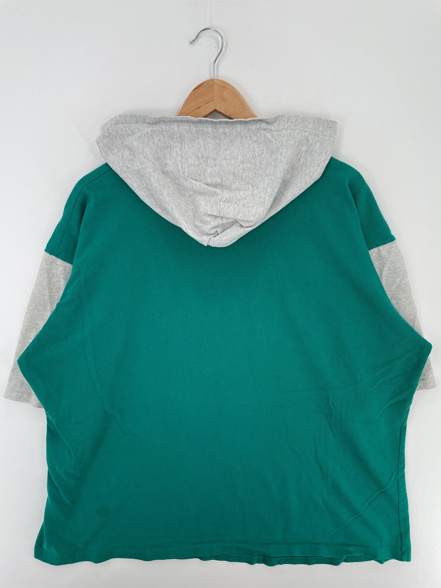 1992 MIAMI DOLPHINS Made in USA Size XL Vintage NFL Hoodie T-shirt / F4573T