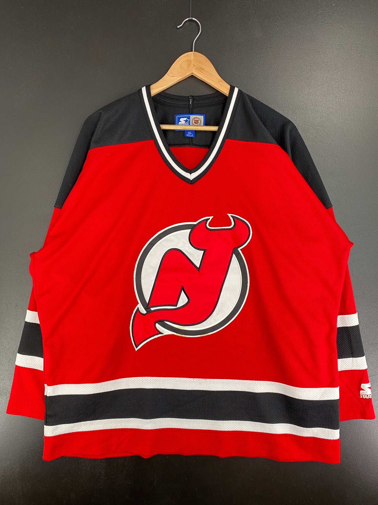 90’s STARTER x NEW JERSEY DEVILS Size XL NHL Hockey Game Shirt / F1934J