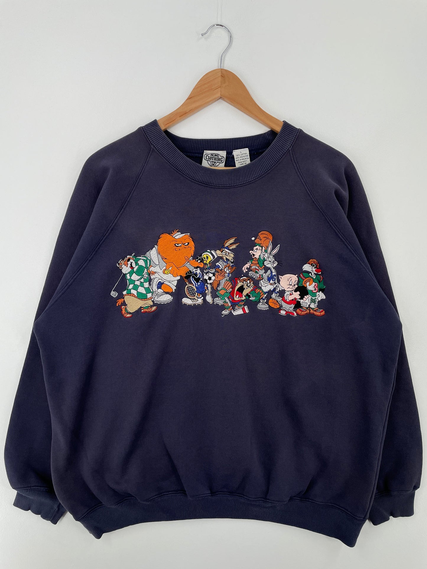 1991 LOONEY TUNES Size L Vintage Sweat-Shirt / F7900S