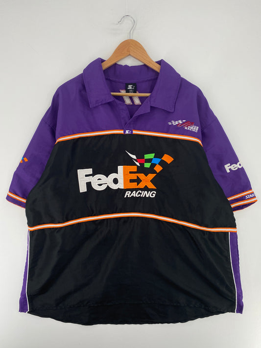00' STARTER X FEDEX RACING Size XXL Vintage Racing Shirt / E9120N