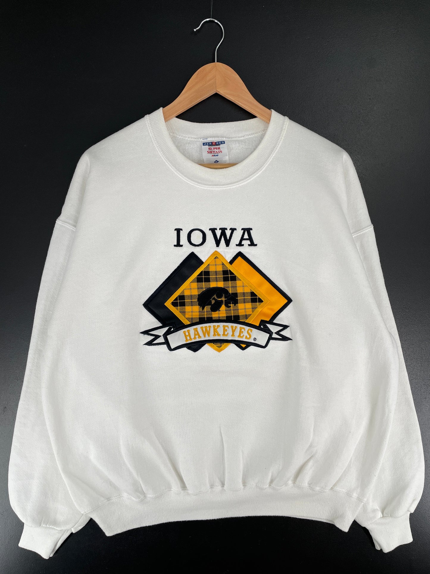 90's IOWA HAWKEYES Made in USA Size XL Vintage College Sweat-Shirt / G76S