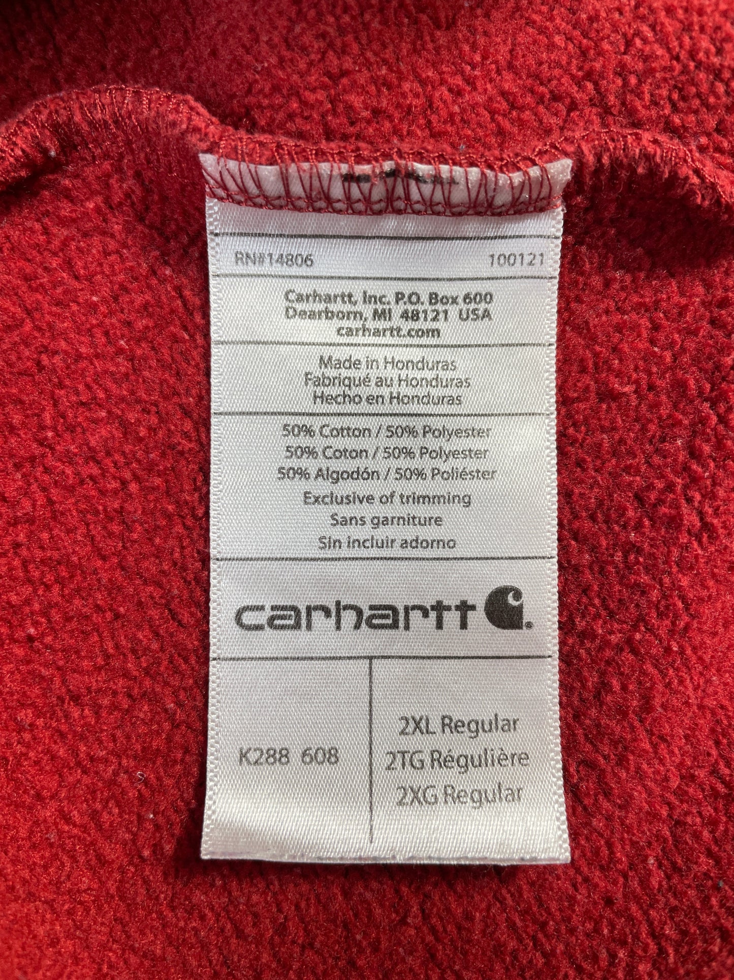 Vintage CARHARTT Size XXL Hoodie Sweat-Shirt / G6622S