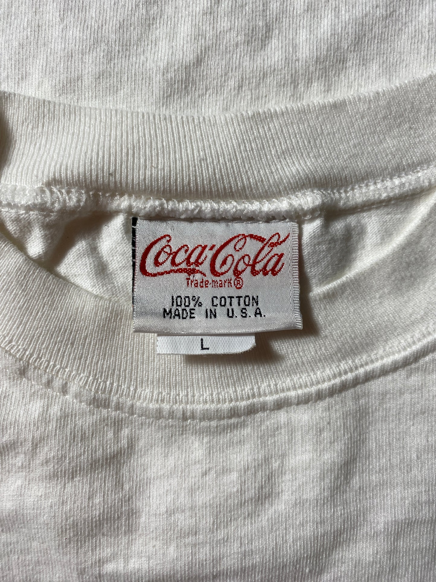 1990 COCA COLA Made in USA Size L Vintage T-Shirt / E8304T